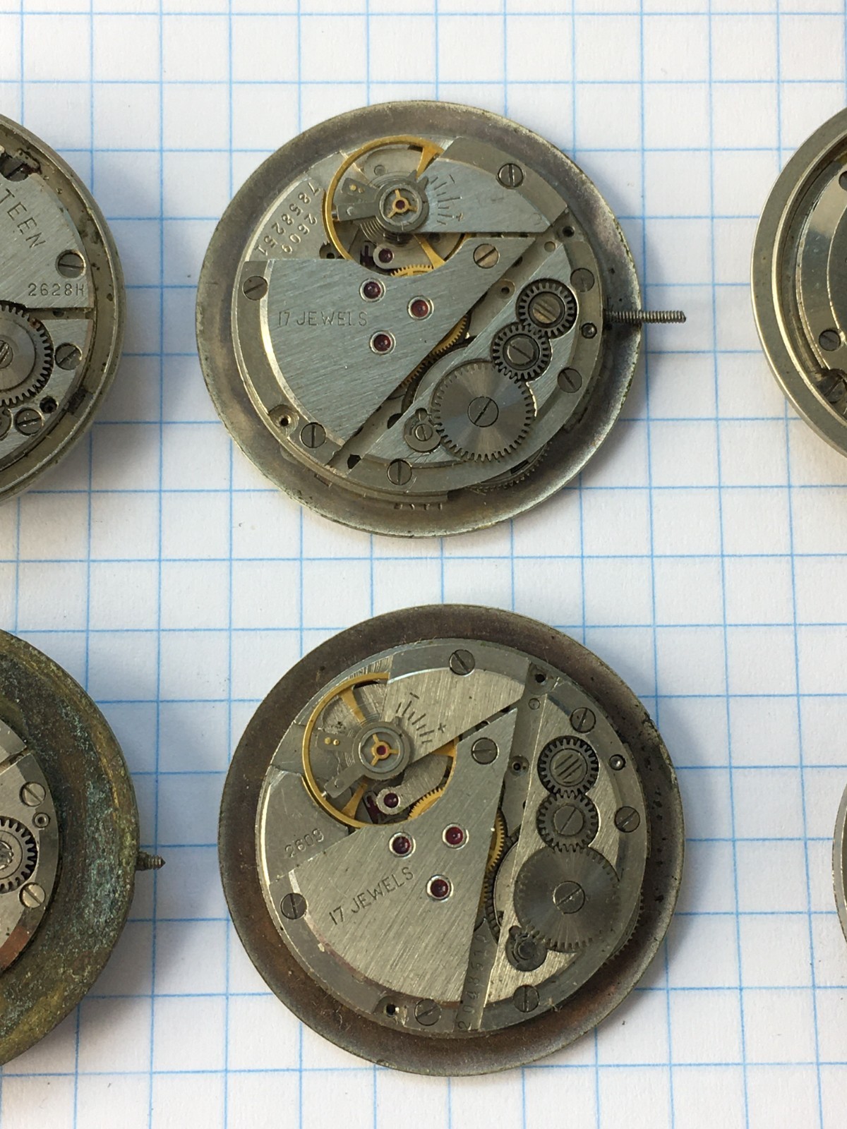 MOVEMENTS (12pcs) FOR MENS WRIST WATCH Slava Vostok Poljot USSR for parts