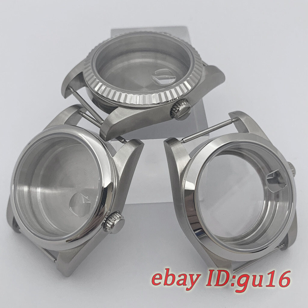 36mm/40mm Brushed watch case fit NH34 NH35 NH36 PT5000 ETA 2824/2836 Miyota 8215