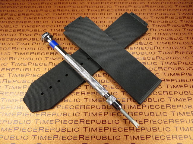 HUBLOT Rubber Strap Black Watch Band and H Tip Screw Driver Set Big Bang 44 44.5