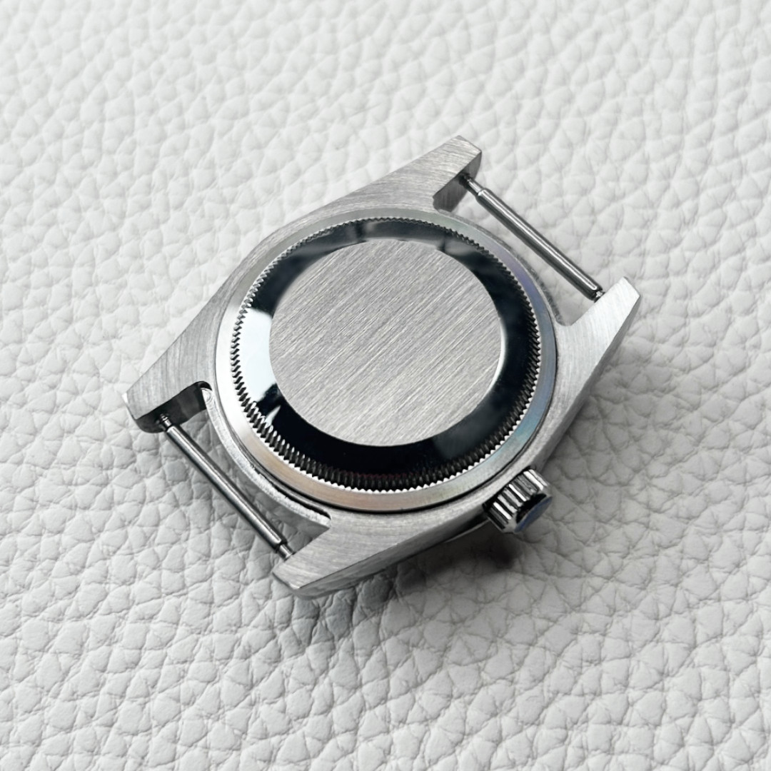 Polished Silver 36mm Sapphire Glass Watch Case 10ATM Solid Back Mod NH35 NH36