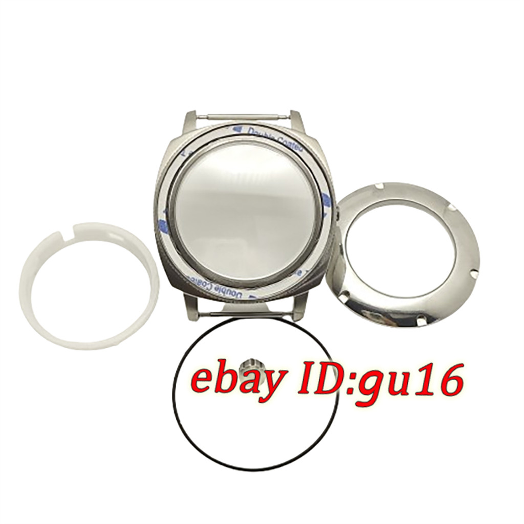 42mm Case Sapphire Glass Silver Frosted Watch Case fit NH35 NH36 movement