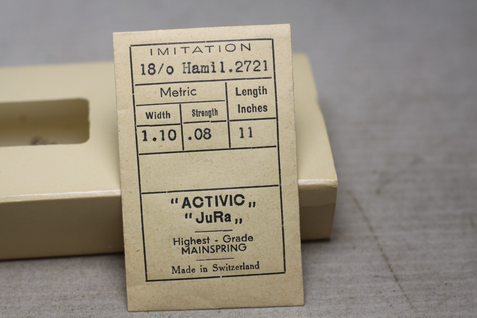 ACTIVIC MAINSPRING HAMMILTON # 2721 80N