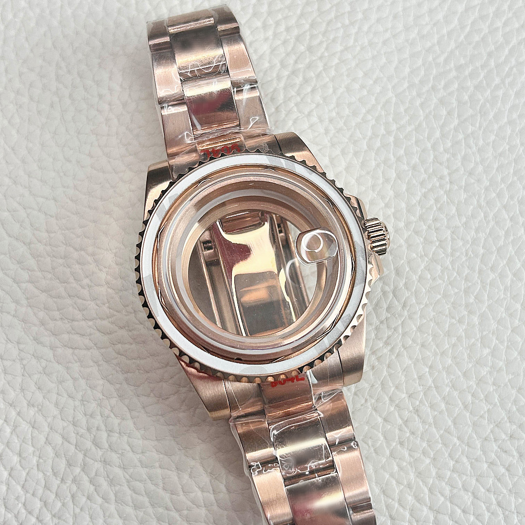40MM Stainless Steel 24 Hour Sapphire Glass Solid Watch Case For NH34 NH35 Nh36