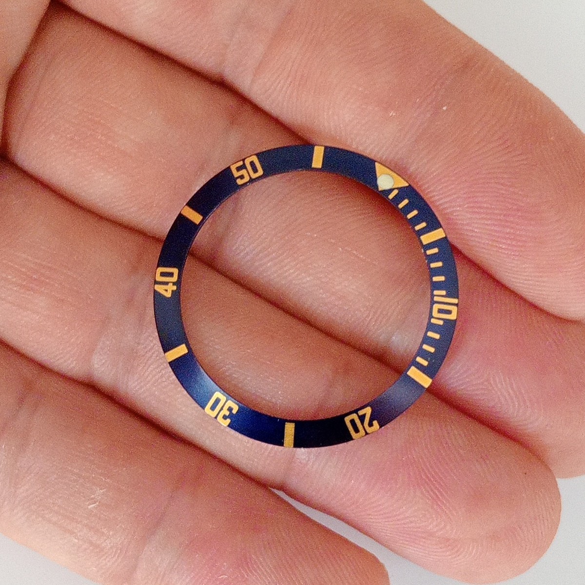 Zenith / Mondia, Ring Insert, Bezel Insert, Blue Ø 30 mm NOS