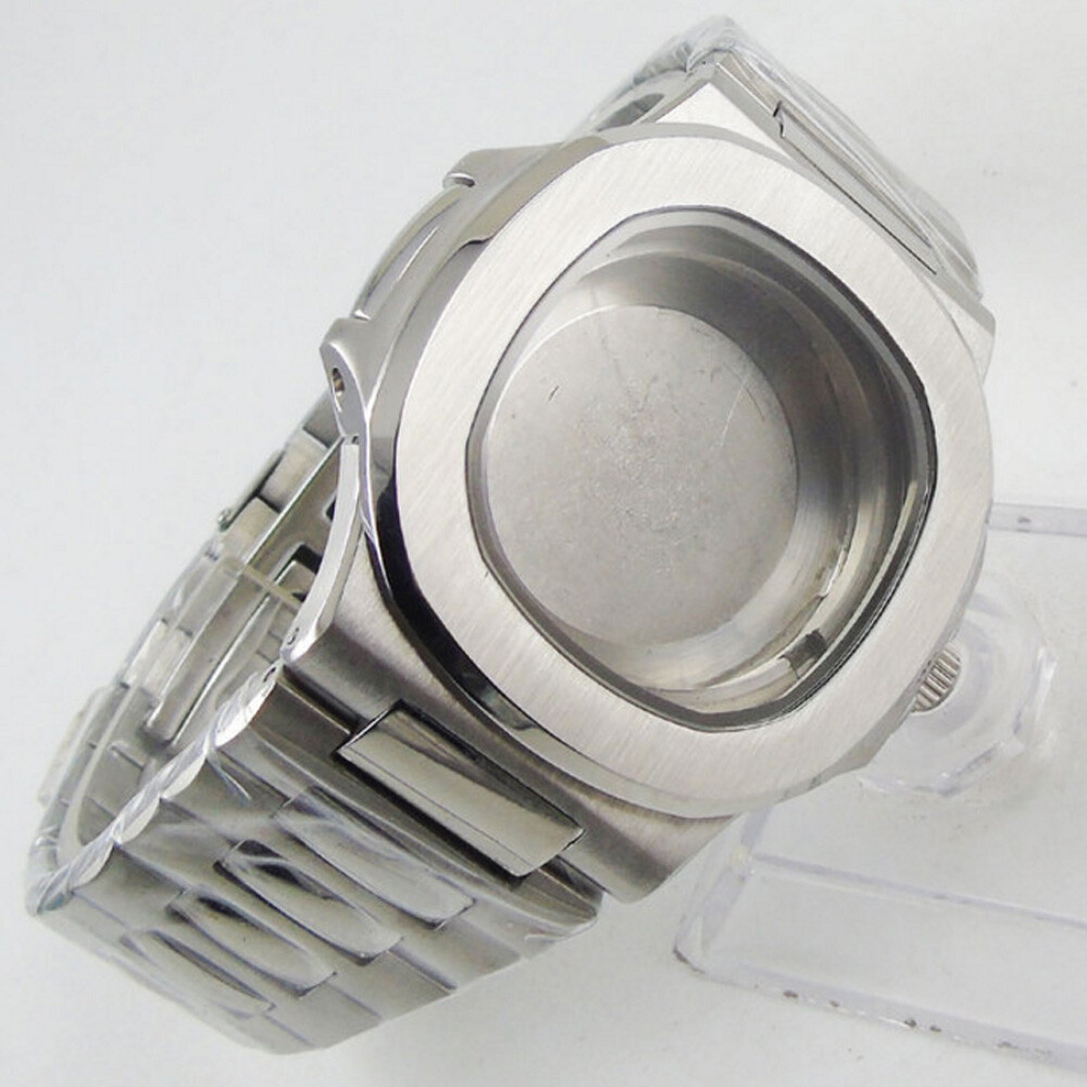 BLIGER Square Watch Case Sky Blue 29.8MM Dial Luminous Hand Fit NH35 movement