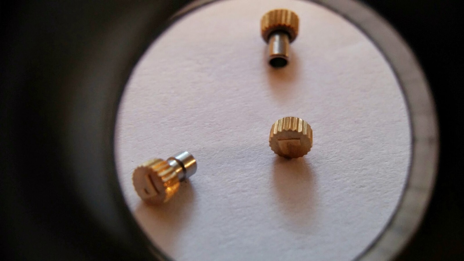 Roamer Gold Plated Crowns, 3.9mm x 2 mm tube, Gold-Plated, (most have a tube)