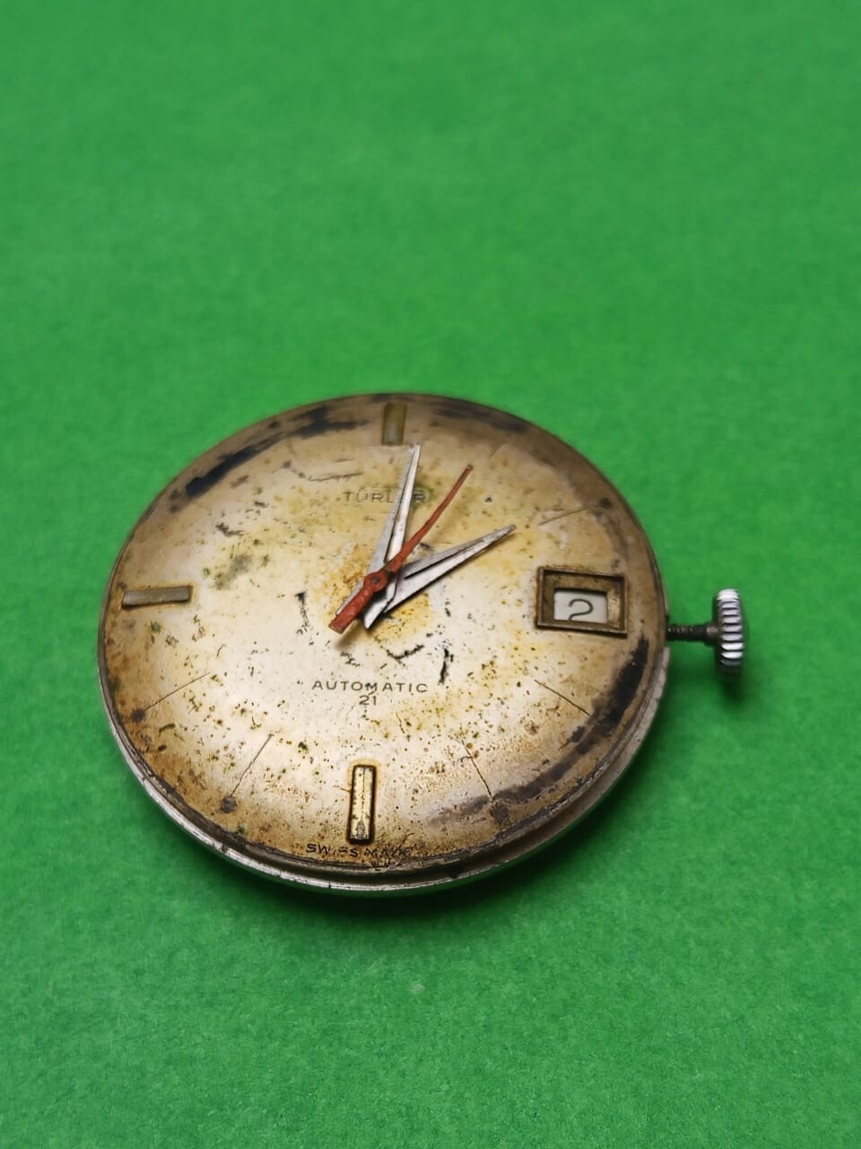 cal. 1700/01 Automatic 21 jewels Watch Movement Working Condition For Parts