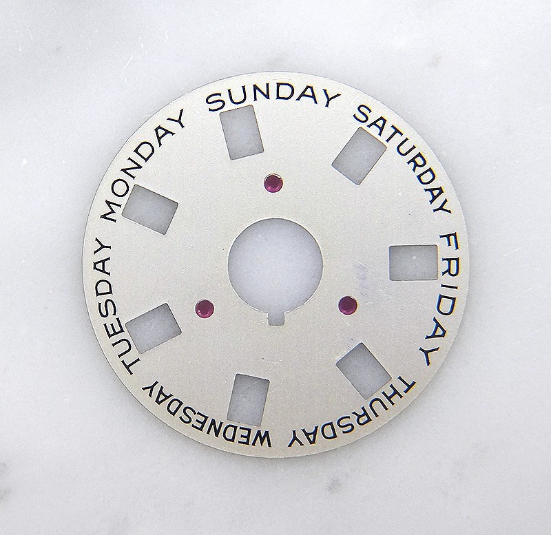 Genuine Rolex 1555 1556 Caliber Silver Metal Watch Day Date Disc 1803 1802 1807