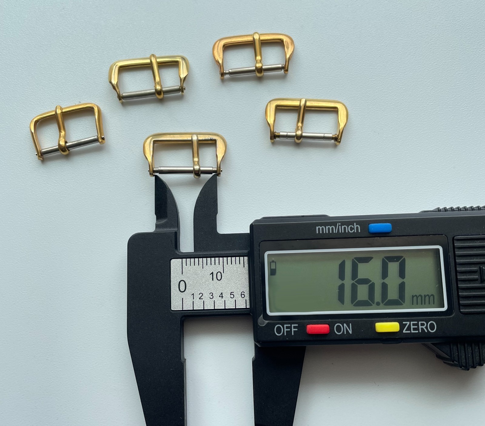 5pc Vintage Gold Plate Watch Buckle Clasp Lot Strap Parts Repair Replacement