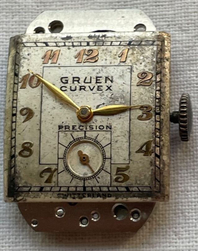 Gruen Precision 330 – movement for mens watch AS IS, lot2907