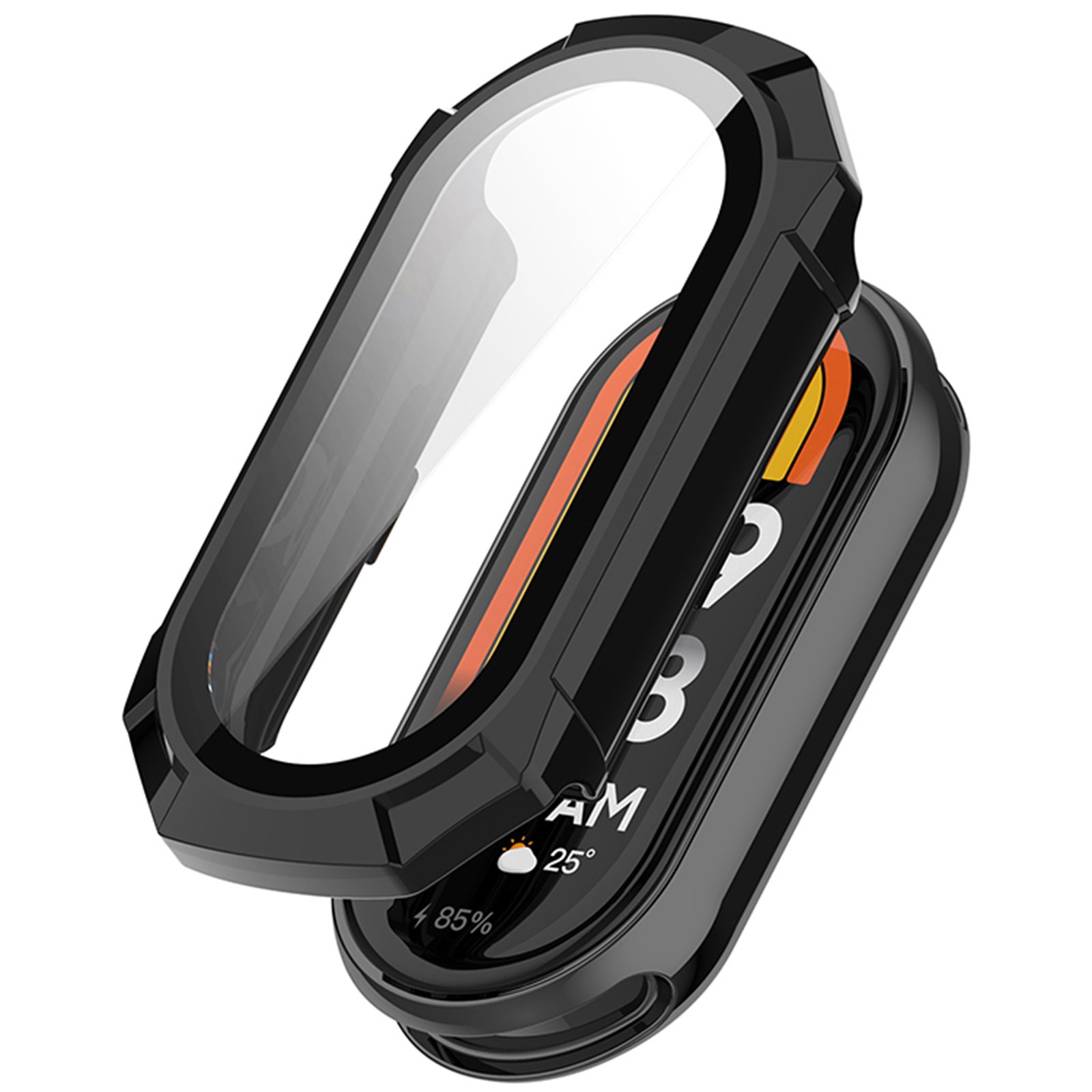 Shell Film Integrated PC + Tempered Film Watch Protective Case for Xiaomi Band8