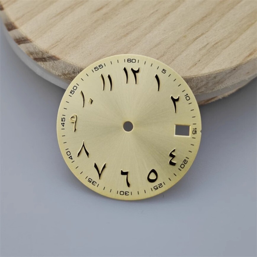 28.5mm NH35 Dial Arabic Numerals Dial No Luminous Suitable for NH35/36 Movement