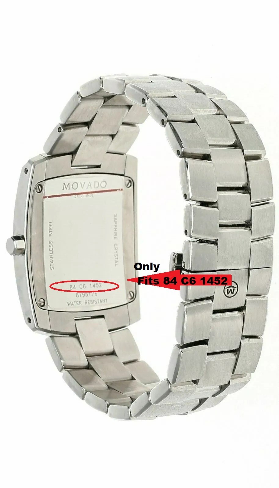 1X Movado Eliro 84 C6 1452 Men’s Watch Case Back Screw 0605377
