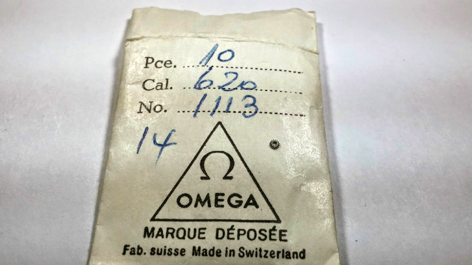 Omega 620 1113 Setting Wheel, watch part Genuine NOS,