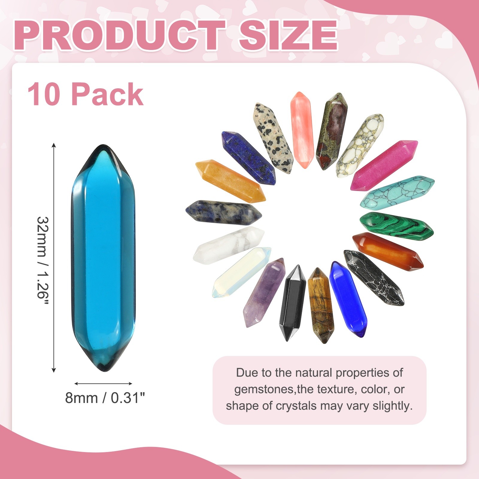 10 Pack Light Blue Quartz Crystals Polished Crystals Bulk