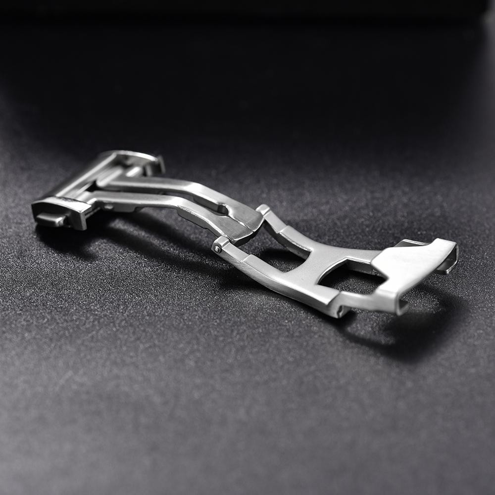 Metal Folding Buckle 18 20 22mm Stainless Steel Brushed Clasp for Omega Watch