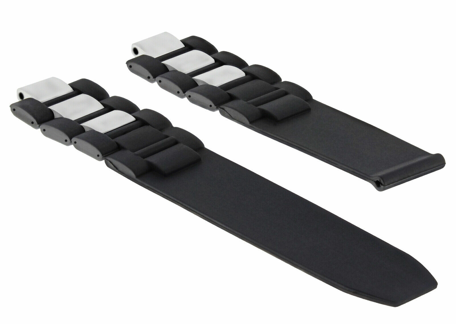 RUBBER+STEEL WATCH BAND FOR CARTIER MUST 21 CHRONOSCAPH AUTOSCAPH TOP QUALITY