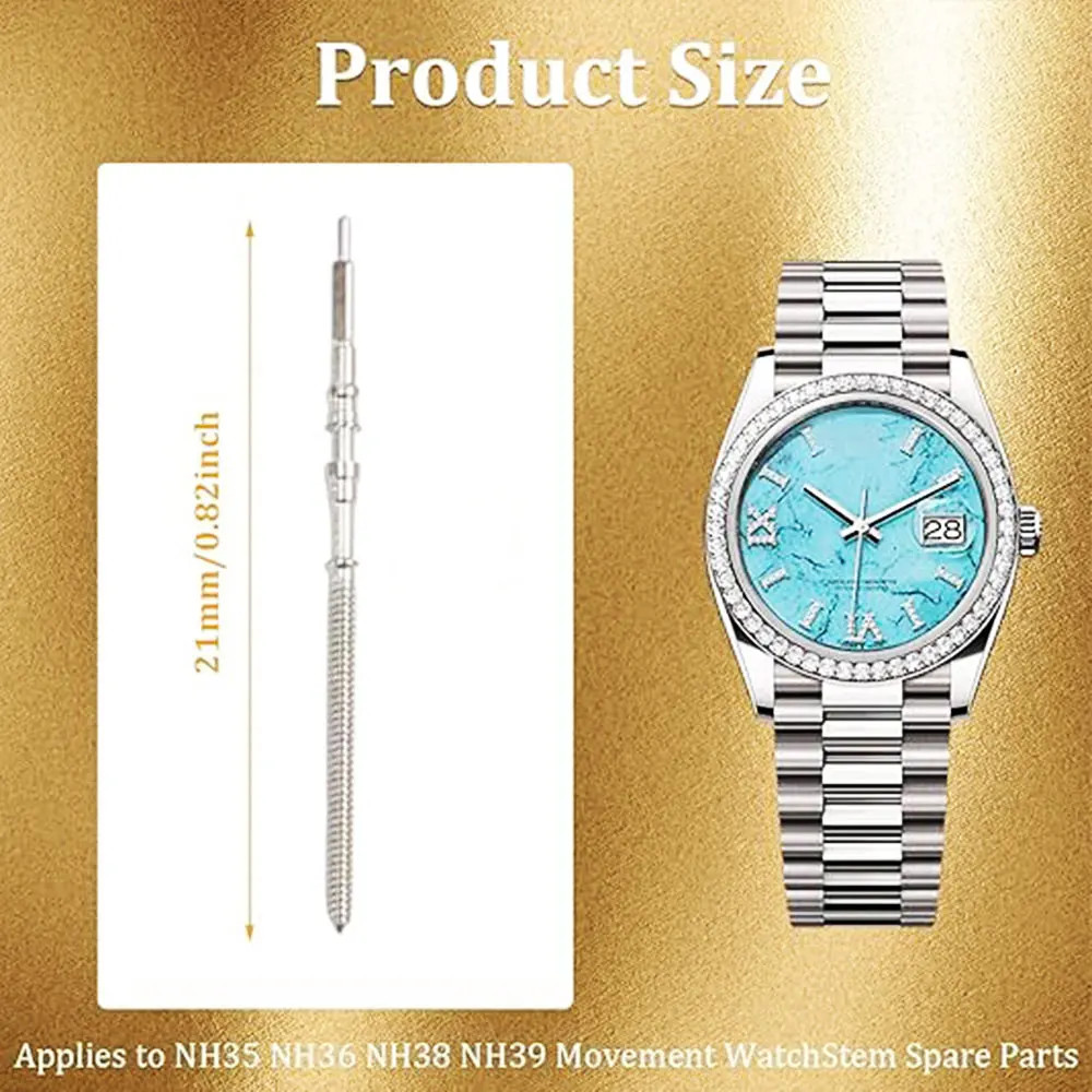 Stainless Steel Watch Stem Crown For NH35 NH36 NH38 NH39 Automatic Parts