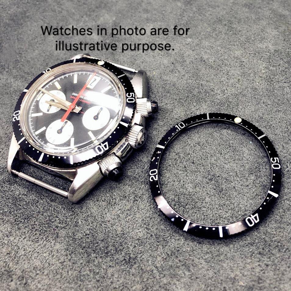 Bezel for Technos Sky Diver UG Polerouter Space Compax Diver Watch Clockwise