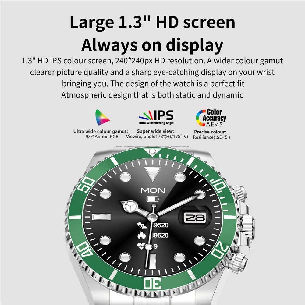 Smartwatch Men’s Watches Stainless Steel Fashion Luxury Watch Health Monitoring
