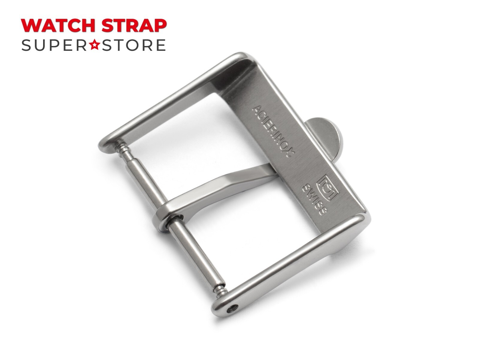 Silver 18mm Tongue Vintage Buckle For OMEGA Leather Watch Strap Band Clasp Pins