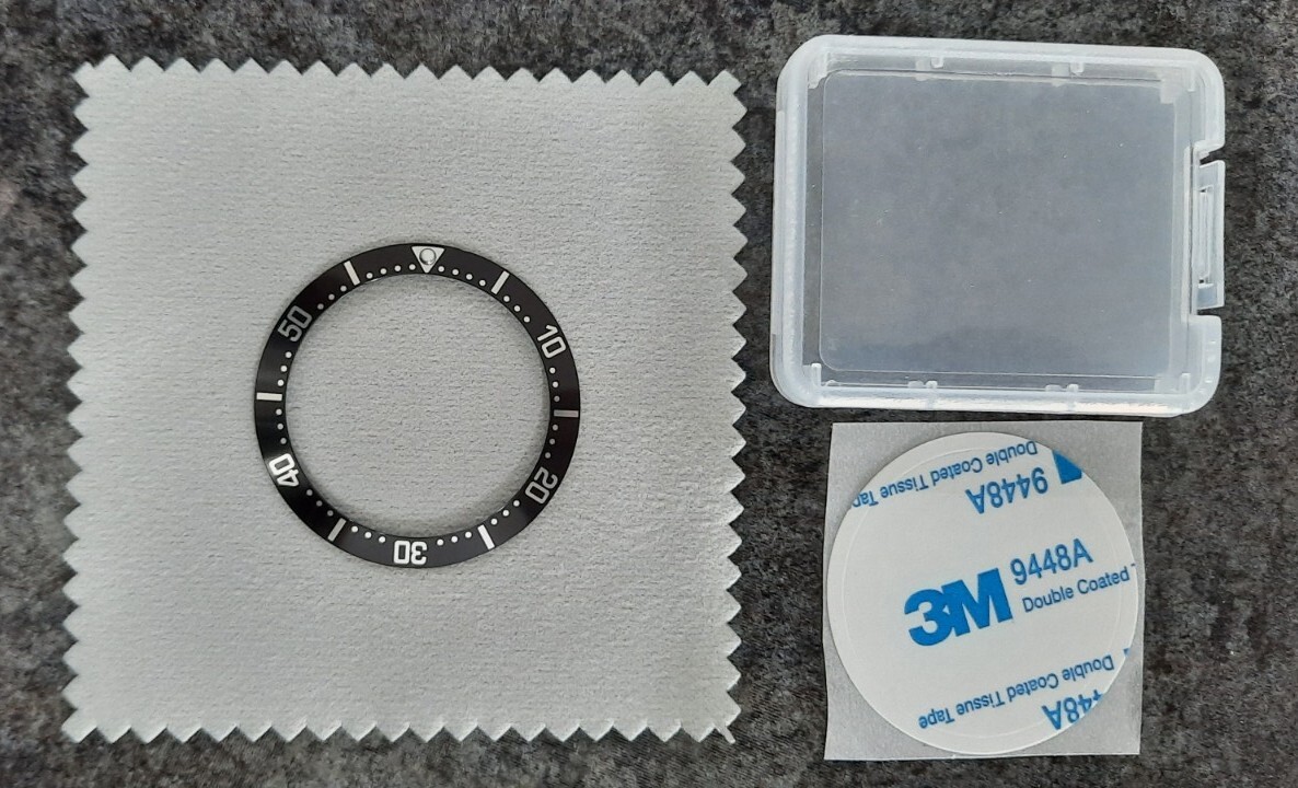 38mm Black Bezel insert For Divers Watch Rolex Seiko SKX SRPD Omega Aluminium