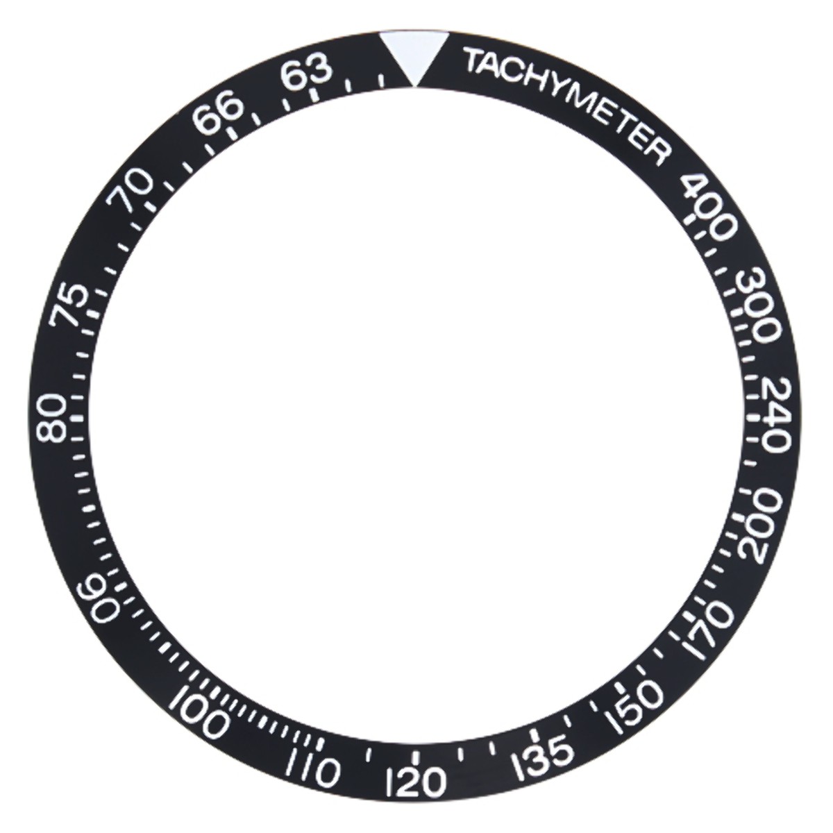 Black Tachymeter Replacement Bezel Insert 37.20mm x 32mm For Tag Heuer