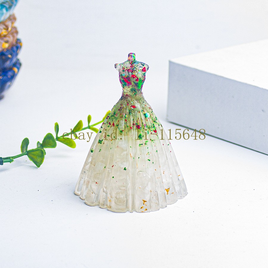 1PC Natural Crystal Wedding Dress Home Decoration Hand Craft Household Supplies