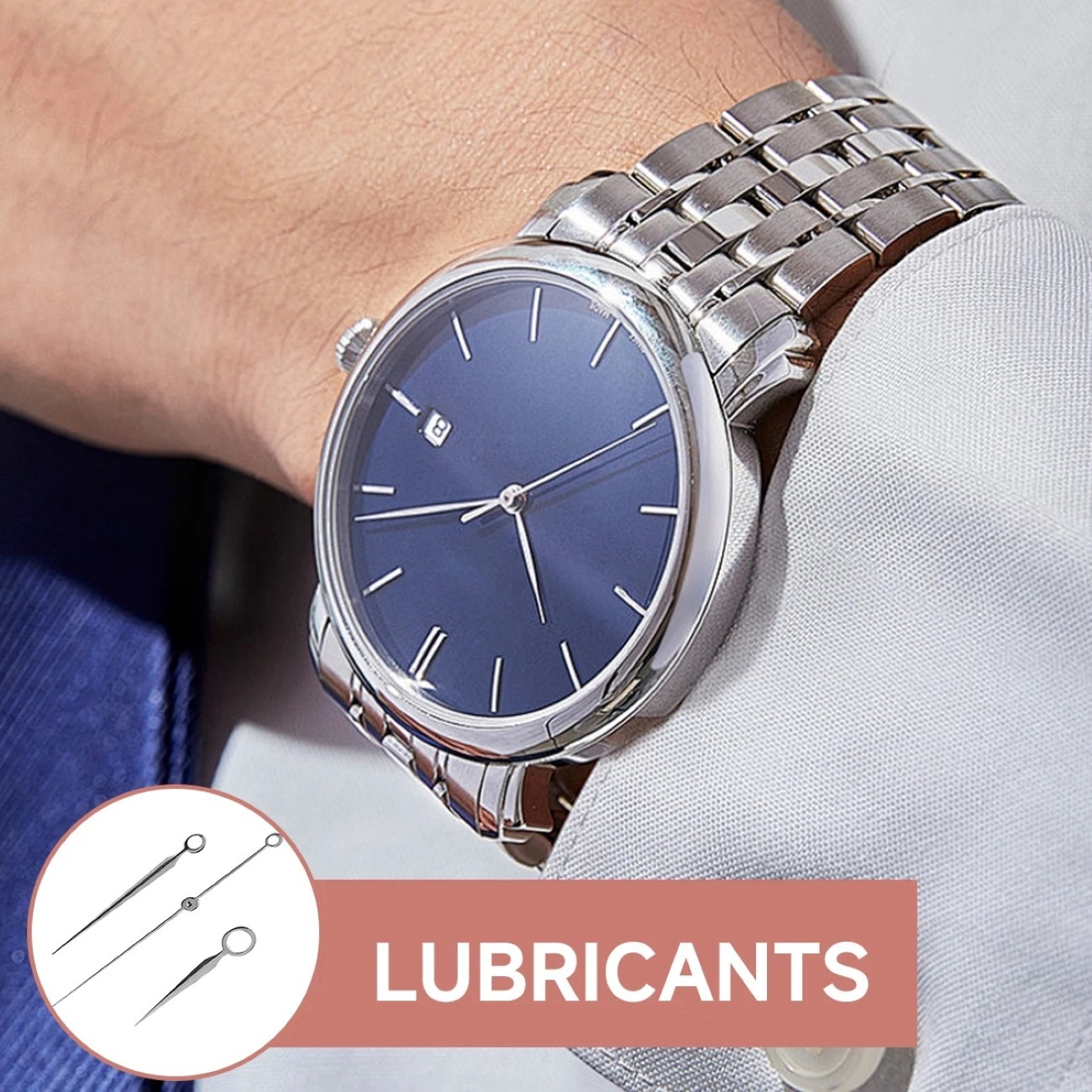 Watch Hands Set Silver Rose Gold Color For NH35 NH36 4R 7S Movement