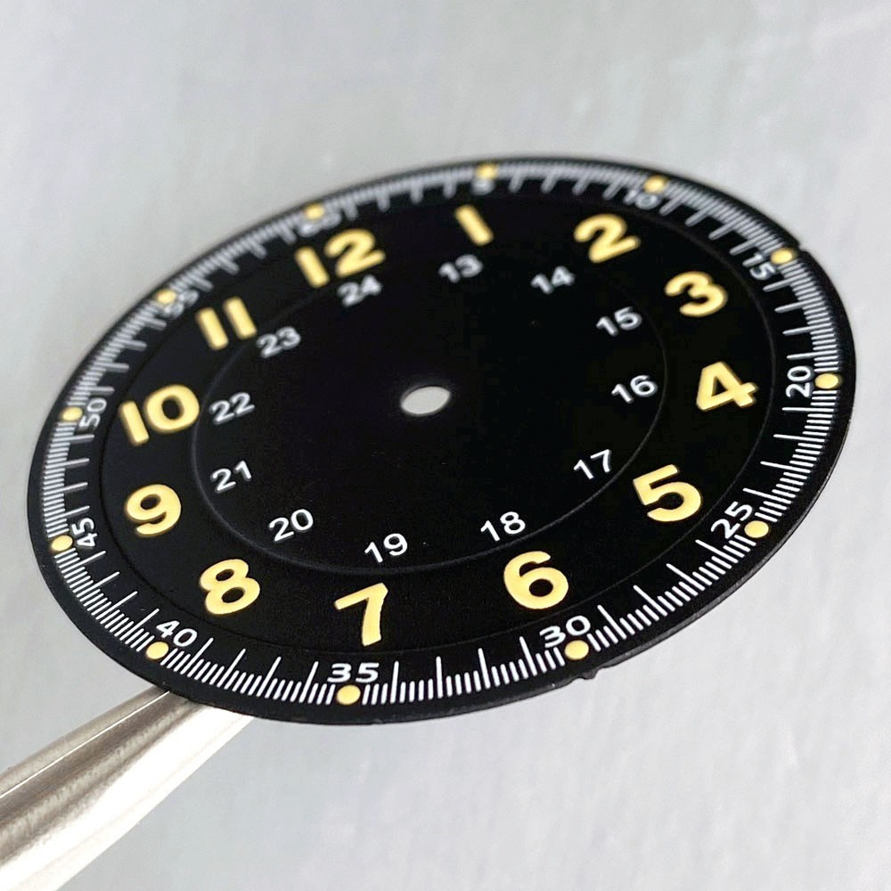 33.5mm Black Silver Blue Watch Dial Hand Lume Fit NH35 NH36 Miyota 8215 PT5000