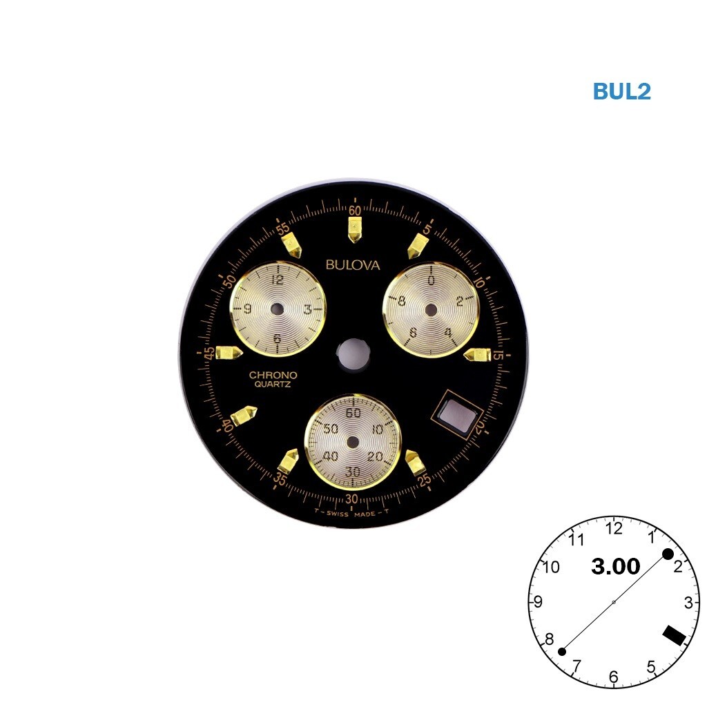 BULOVA Dial Swiss-Made Suitable for Eta 251.264 or 251.262 ,Size 29.50mm #BUL2#.