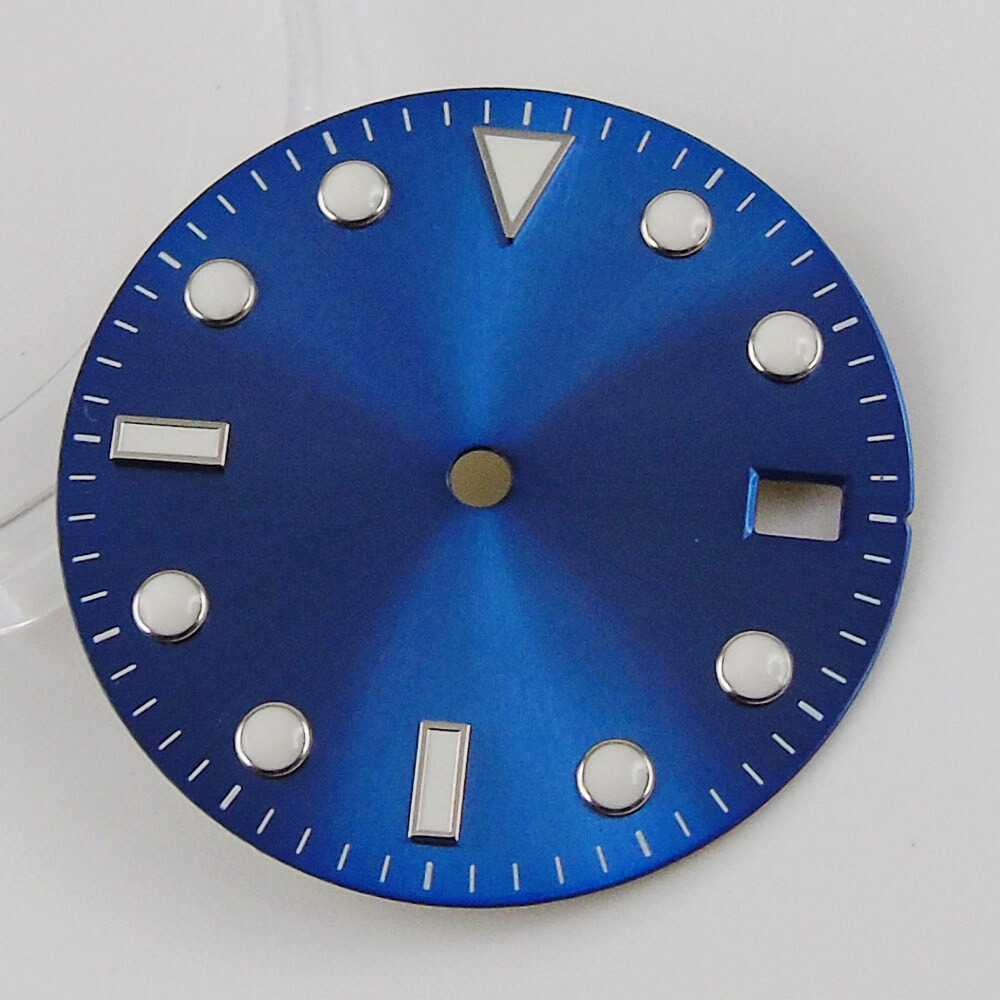 Black blue green white 28.5mm watch dial fit for NH35A Automatic movement date