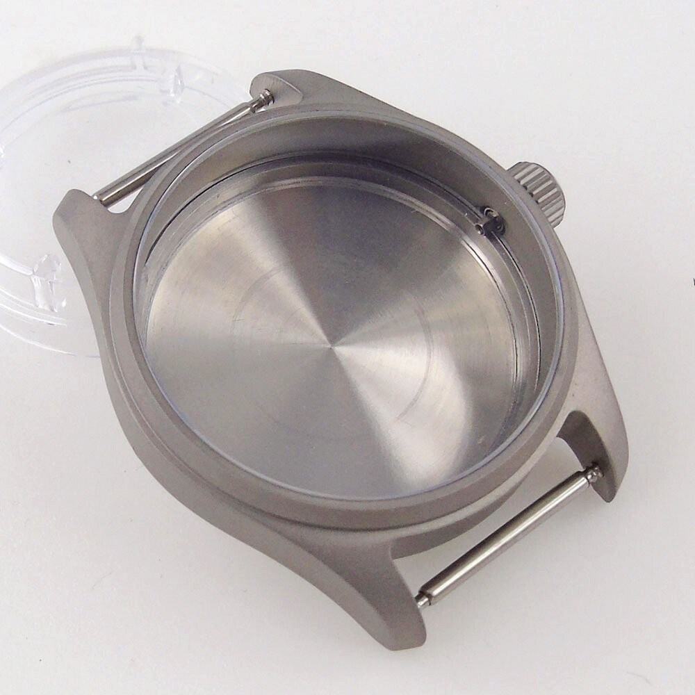 39MM Prevent Allergy Sapphire Glass Titanium Watch Case Fit Japan NH34 NH35 NH36