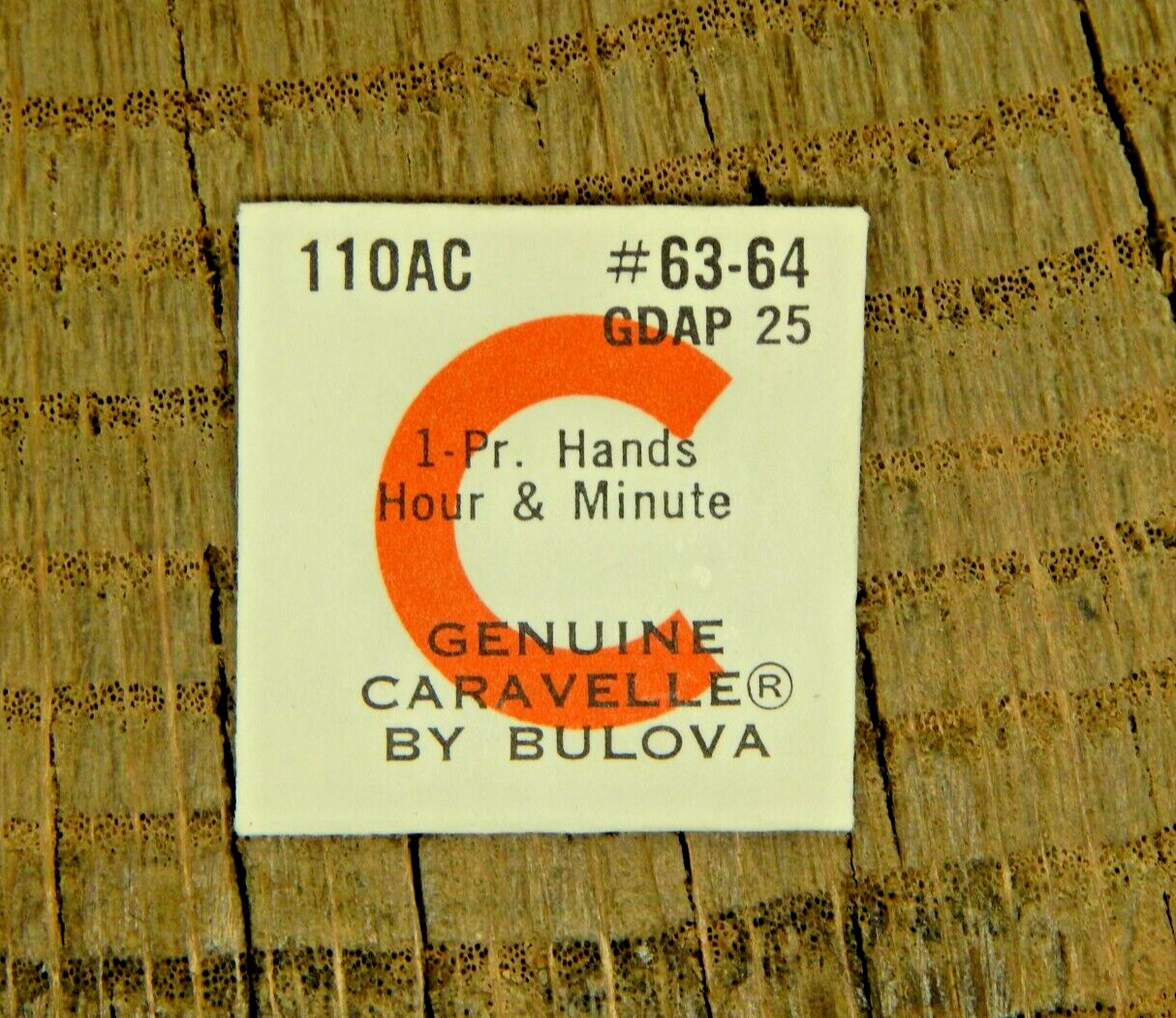 Genuine Caravelle 11OAC GDAP 25 Set of Hands Watch Part 63-64 NOS