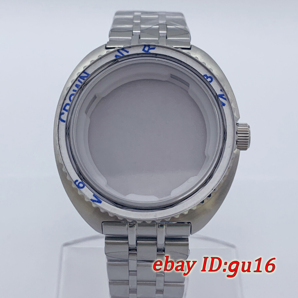 44mm Sapphire Glass Watch Case With Bezel With Steel Strap Fit NH34 NH35 NH36