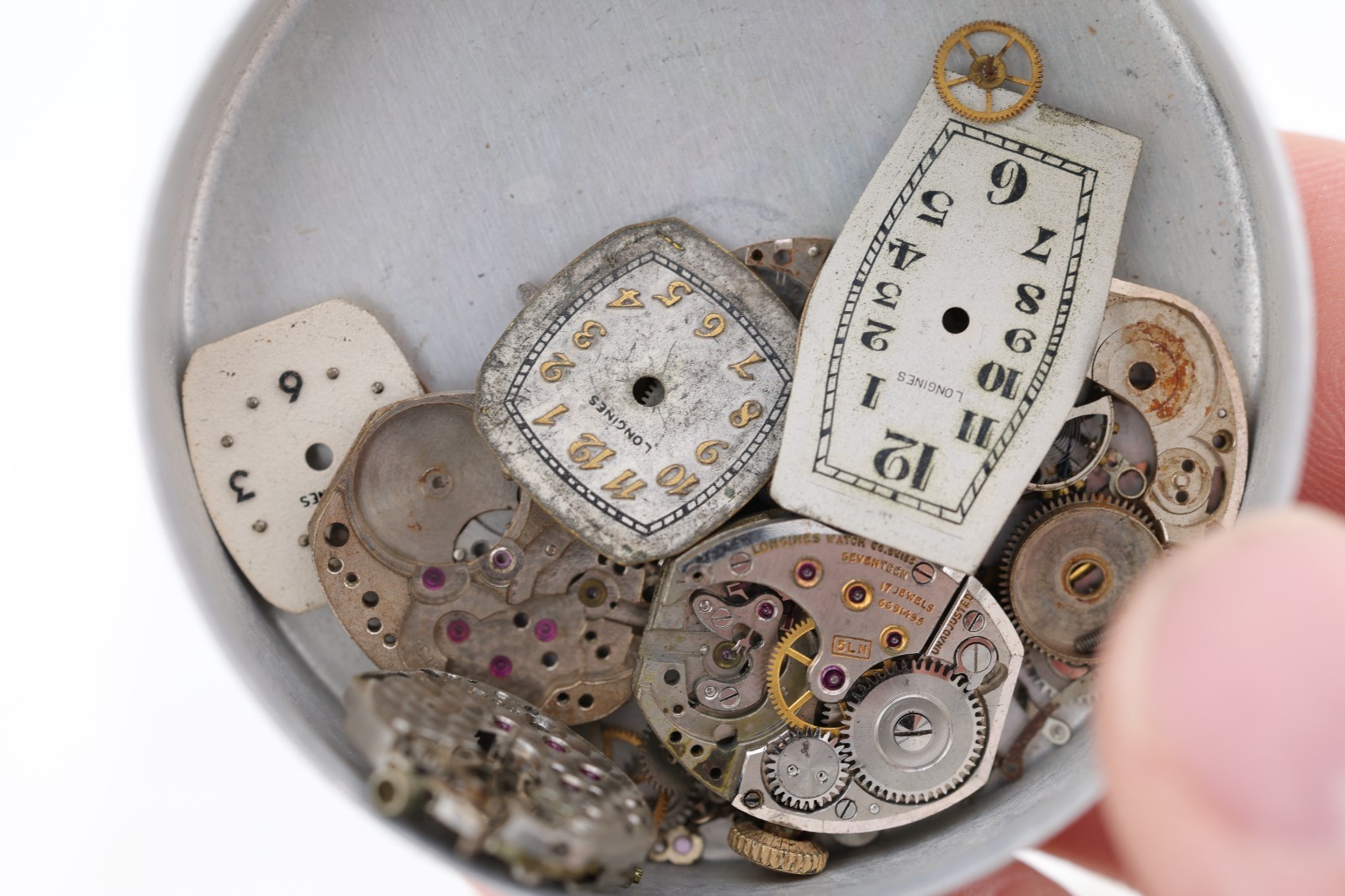 LONGINES SWISS LADIES 17j WRIST WATCH MOVEMENTS PARTS DIALS, 5LN, 4LL (OF)