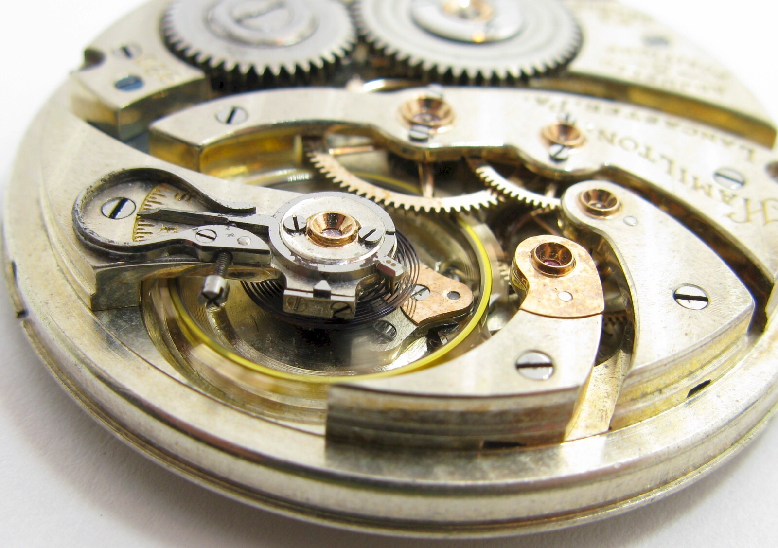 Hamilton 12s 920 Pocket Watch Movement 23 j. fit OF case Serial 1920096