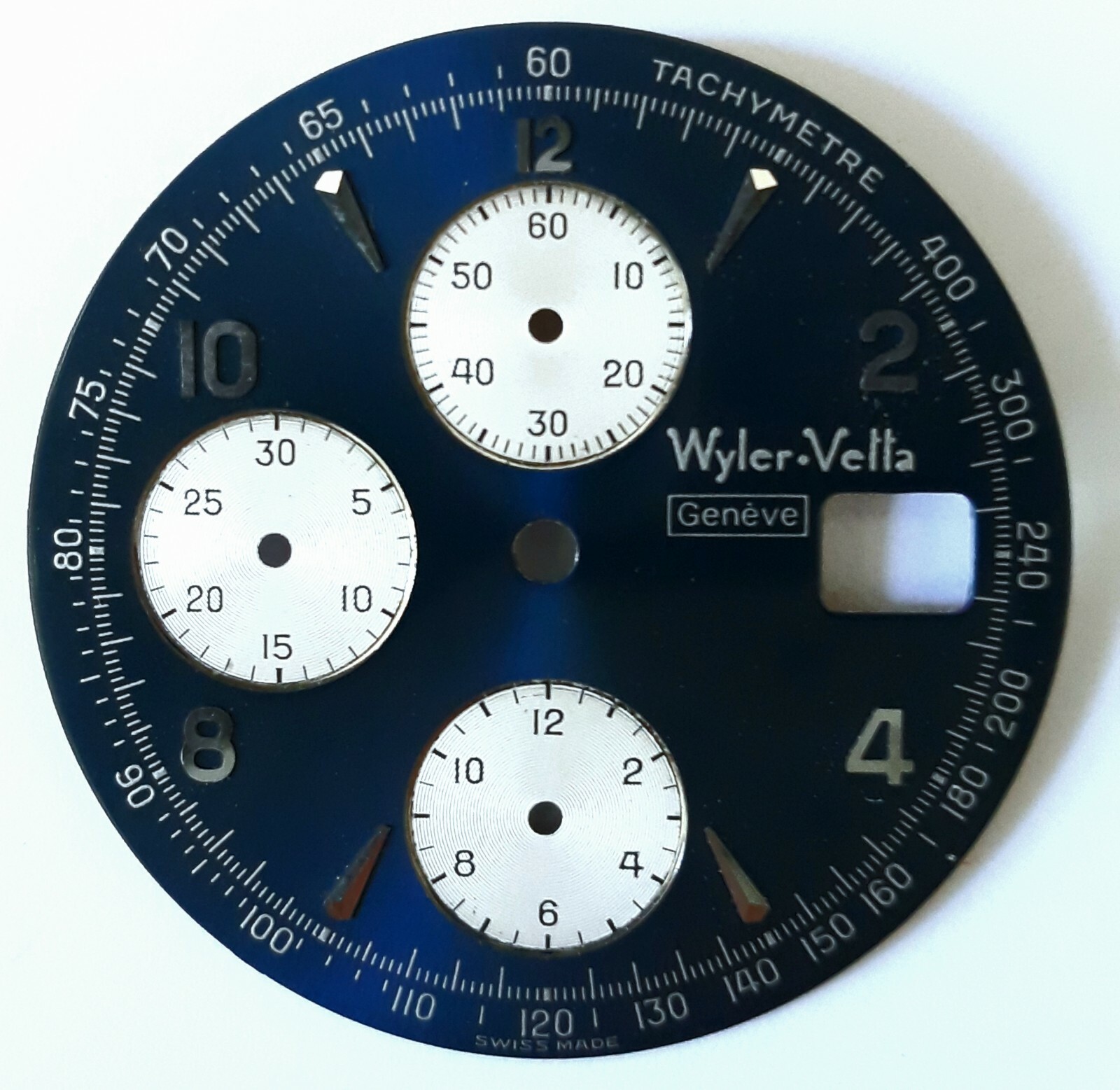 Wyler Vetta Dark Blue Dial Compatible with Lemania 283 Chrono and Lemania 185