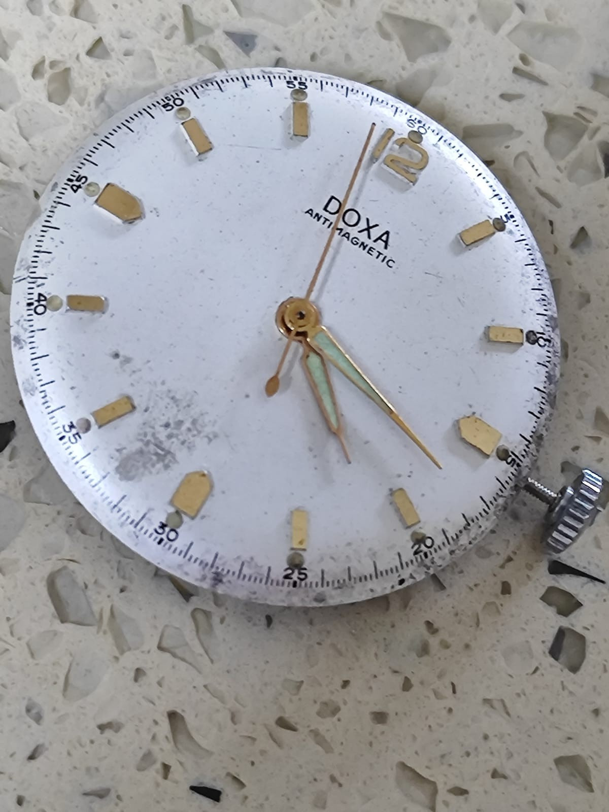 DOXA Cal 11 1/2 98 Movement with Dial &Crown Not work balance Good Used Y