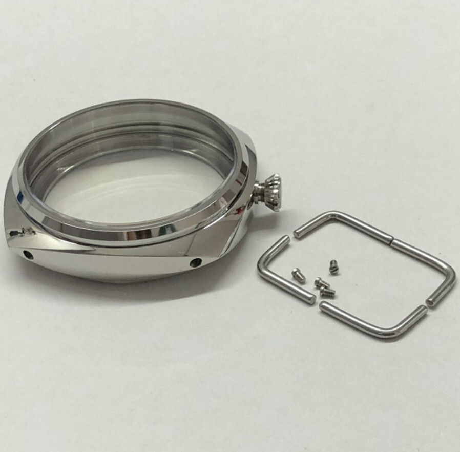 47mm Silver Watch Case Fit For ETA6497 6498 Seagull ST3600 3621 Watch Movement