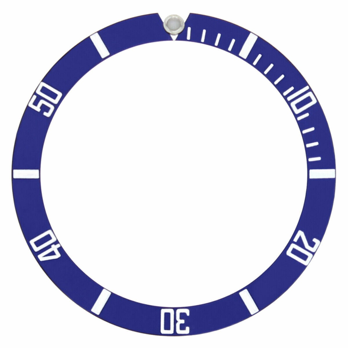 BLUE BEZEL INSERT ALUMINUM FOR ROLEX SUBMARINER 16800 16800-1 16613 BLUE SILVER