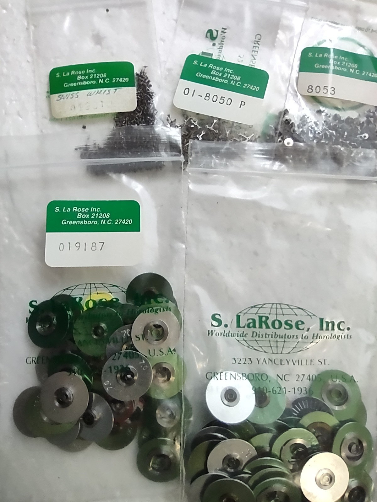 Odd Lot Watch Parts – Mainsprings, Clicks, Screws, Etc.