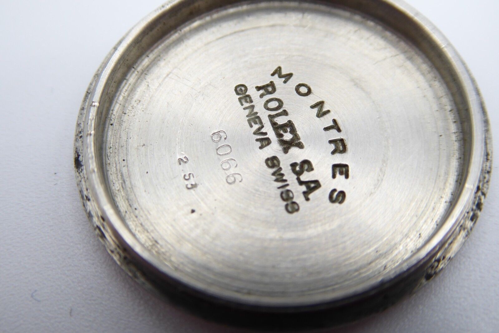 Rolex Oysterdate Precision fond Case back 6066