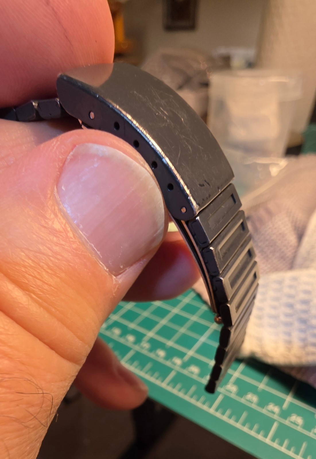 Seiko AA61A PVD Watch BRACELET from 7A28-6000 BISHOP (fits -6009, etc) FOR PARTS