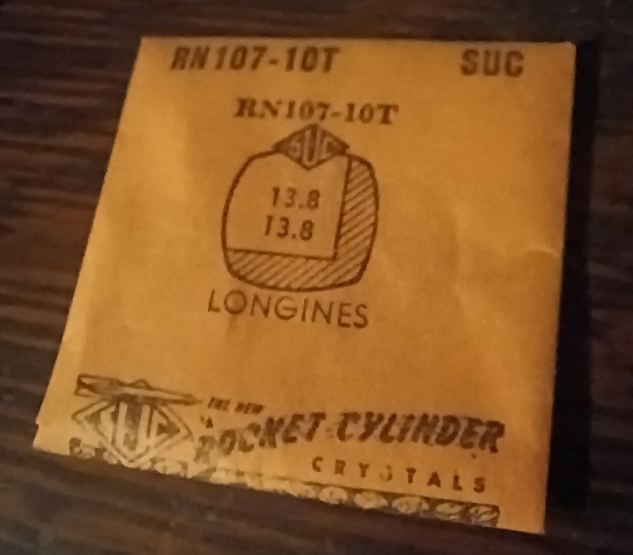 Vintage Longines NOS Watch Crystal Rocket Cylinder made in USA 13.8mm by 13.8mm
