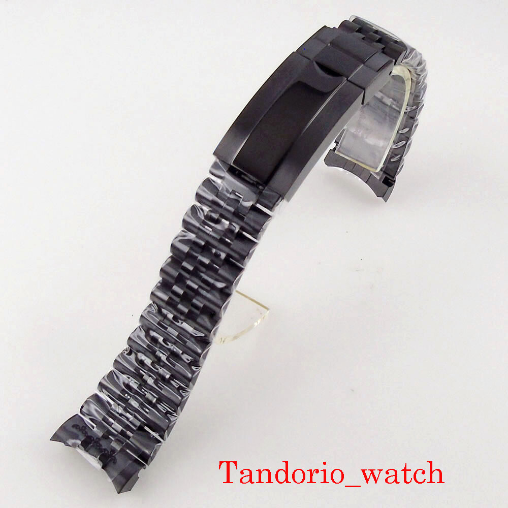 20mm Black PVD Stainless Steel Watch Jubilee Strap Fit 40mm Submariner men watch