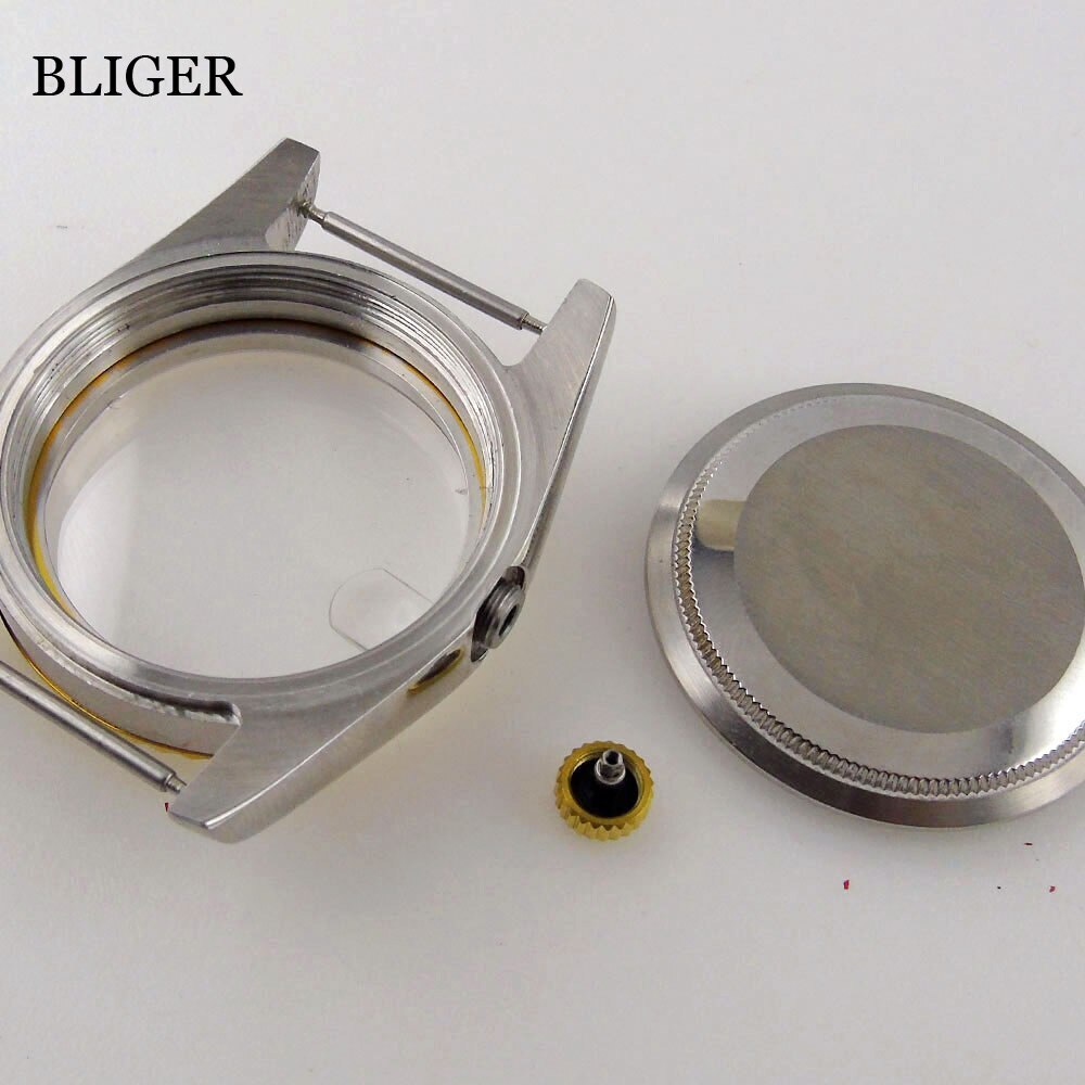 BLIGER 36MM 39MM Rose Gold Silver Watch Case Fluted Bezel fit NH35A NH36A PT5000