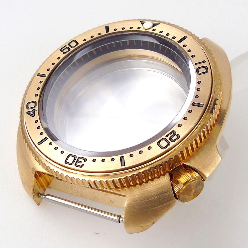 44MM Fit NH34 NH35A NH36A Automatic Solid Bronze Men’s Watch Case Sapphire Glass