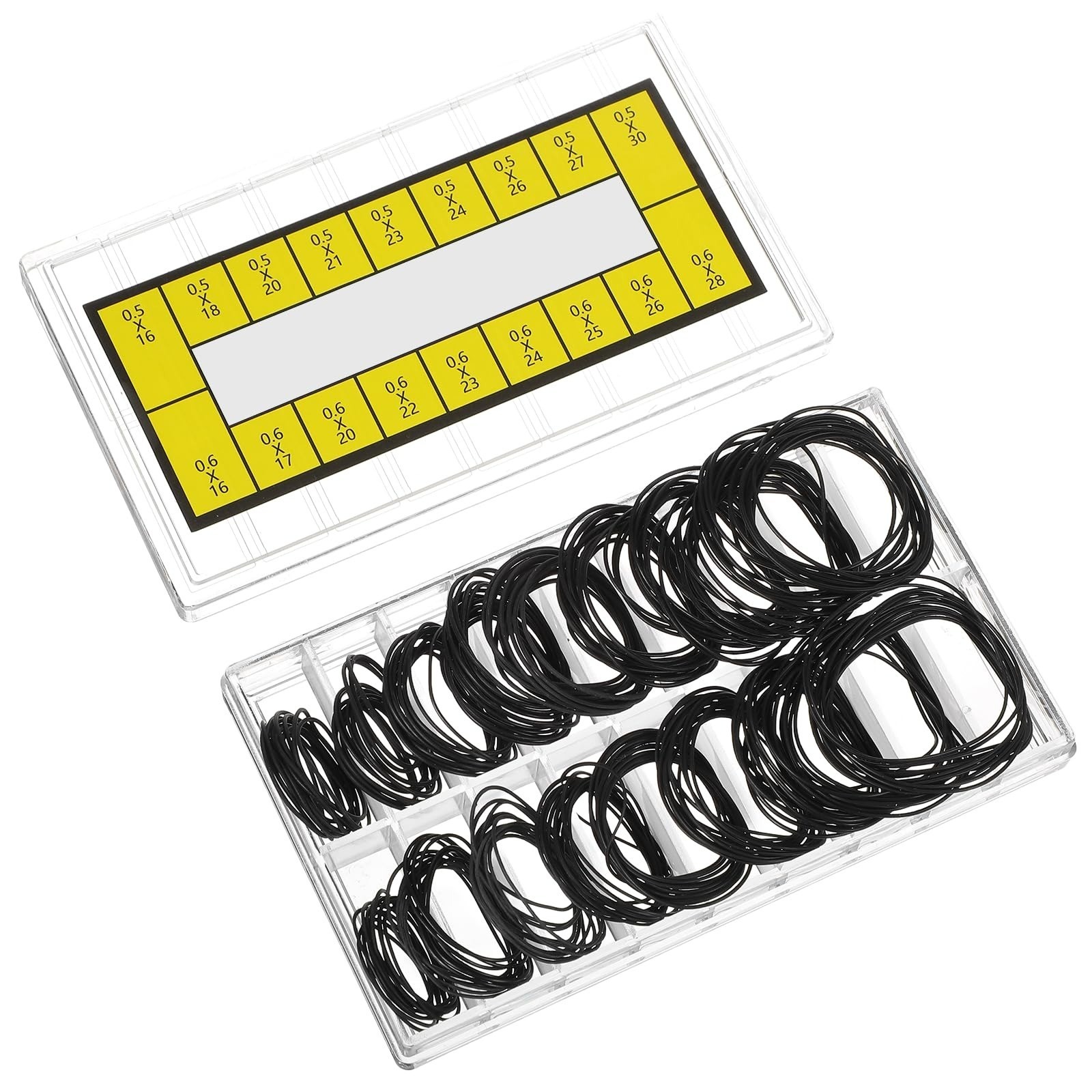 Watch O-Ring Gasket Kit 210 Pieces Rubber Seals 16-30mm WJIAAA