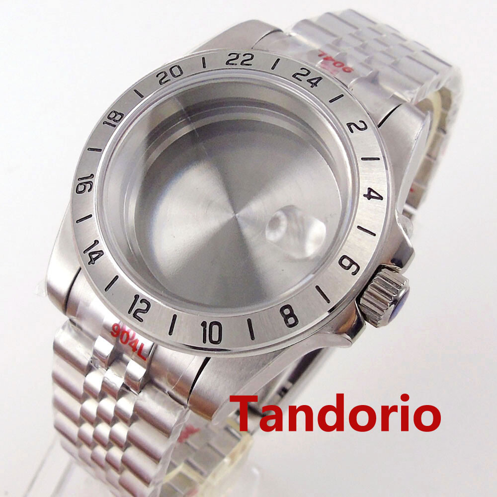 39mm Sapphire Glass Fixed Bezel Watch Case Fit NH34A NH35A NH36A Miyota PT5000
